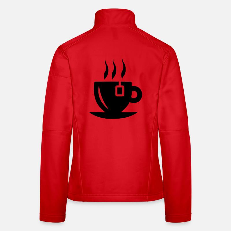 Teetasse mit Teebeutel Frauen Softshelljacke