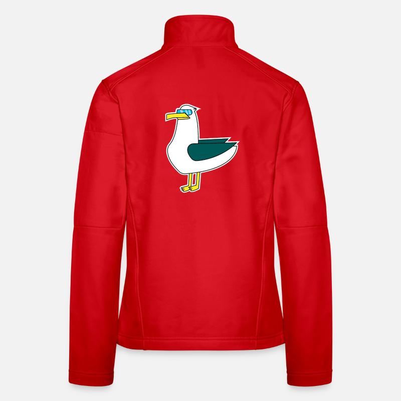 Coole Möwe mit Sonnenbrille Frauen Softshelljacke