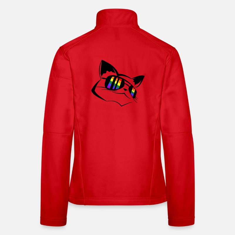 Pride Chat LGBT Veste en tissu softshell Femme