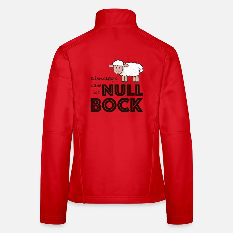 Null Bock auf Dienstag - Schaf - Frauen Softshelljacke - Rot