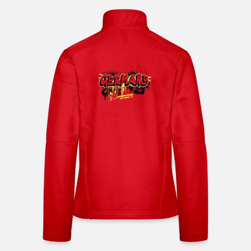Drapeaux graffitis allemands Veste en tissu softshell Femme