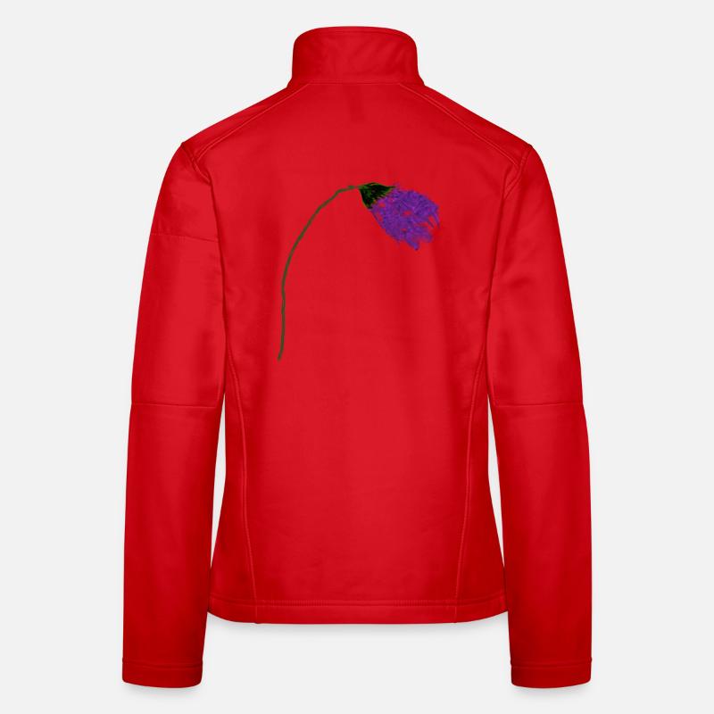 Fleur de violette à surface abstraite Veste en tissu softshell Femme