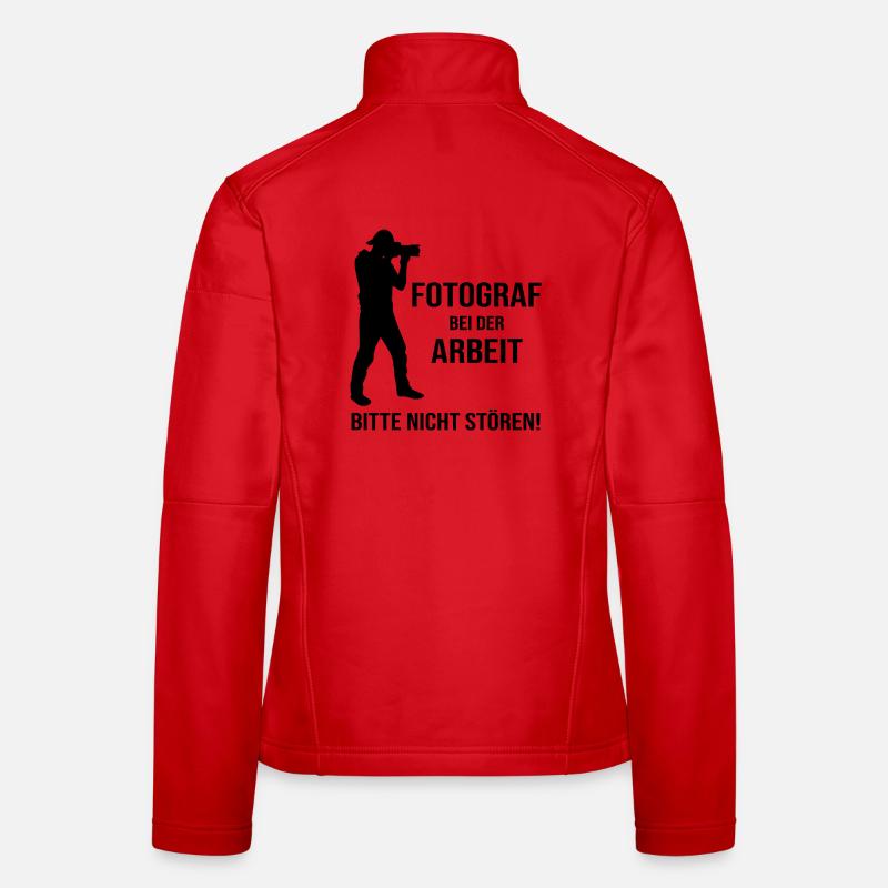 Fotograf bei der Arbeit - Frauen Softshelljacke - Rot