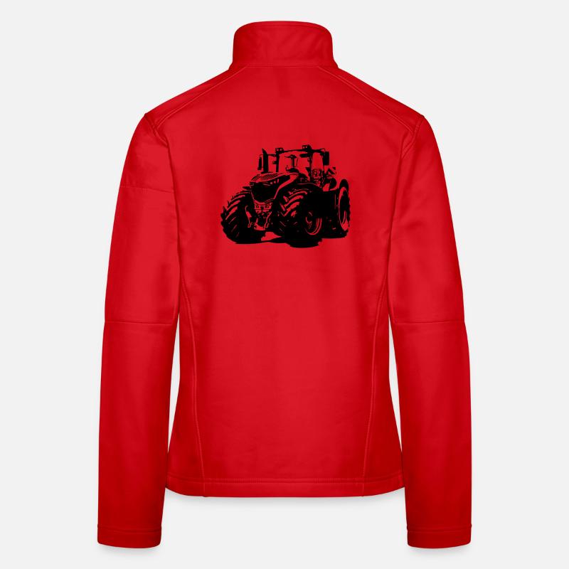Strong German tractor with red rims Women's Softshell Jacket