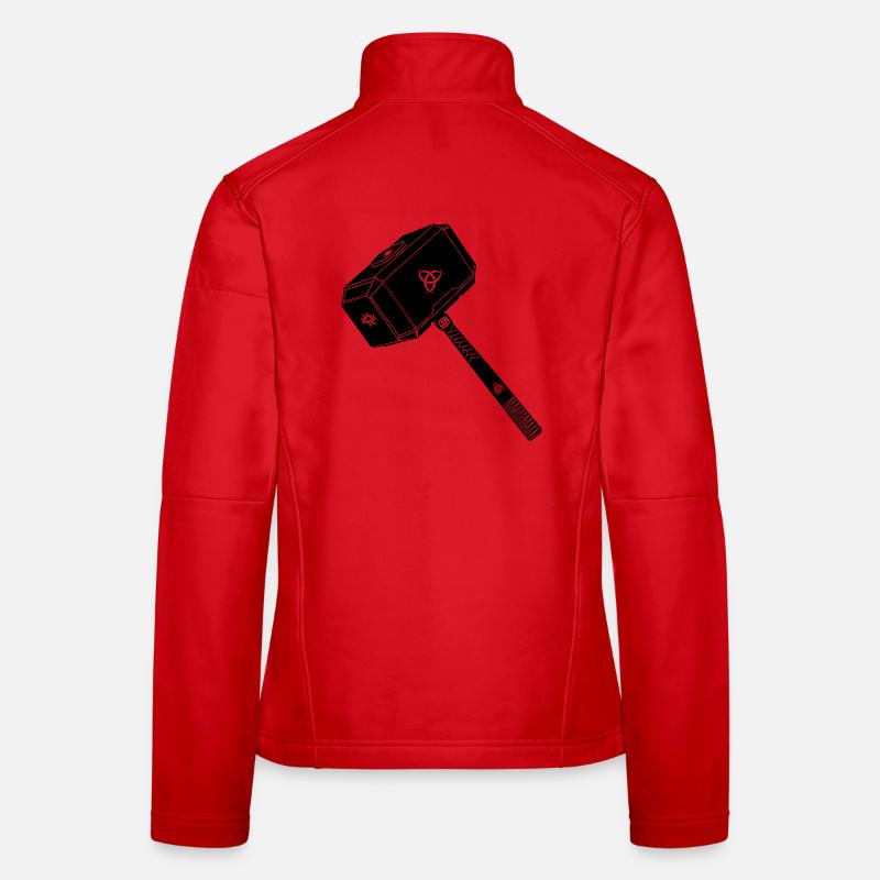 Marteau de thor Thor s avec symboles vikings Veste en tissu softshell Femme