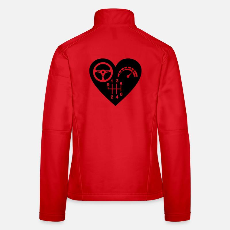 Getriebe 6 Gang Herz - Frauen Softshelljacke - Rot