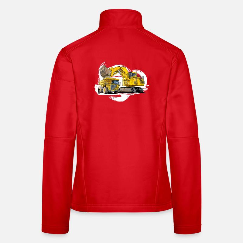 Mega machines on the construction site Women's Softshell Jacket