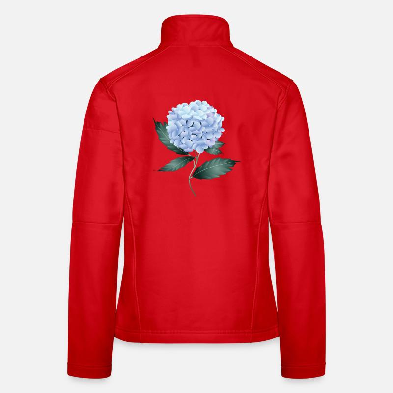 A delicate blue hydrangea - Fascinating flower Women's Softshell Jacket