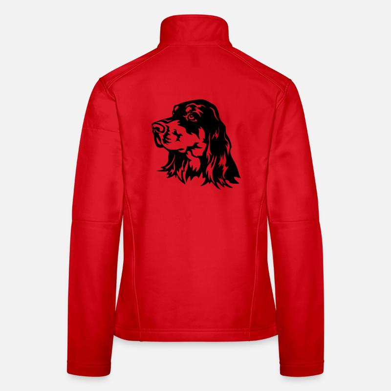 Gordon Setter Kopf Frauen Softshelljacke