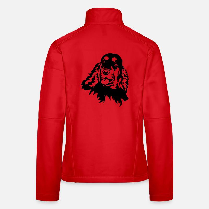 Cocker Spaniel Head Veste en tissu softshell Femme