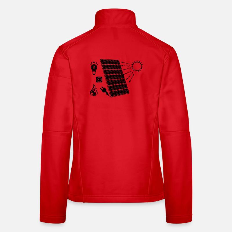 Solarpanel mit Solarenergie Frauen Softshelljacke