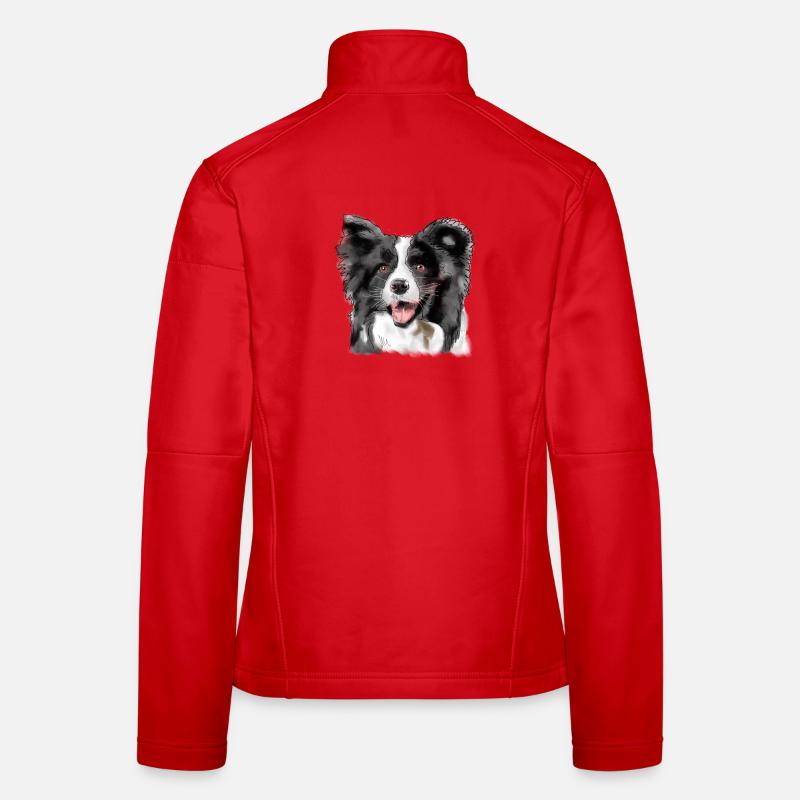 Border Collie Frauen Softshelljacke