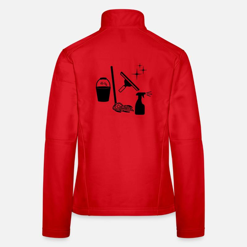 Cleaner window cleaner logo Women's Softshell Jacket