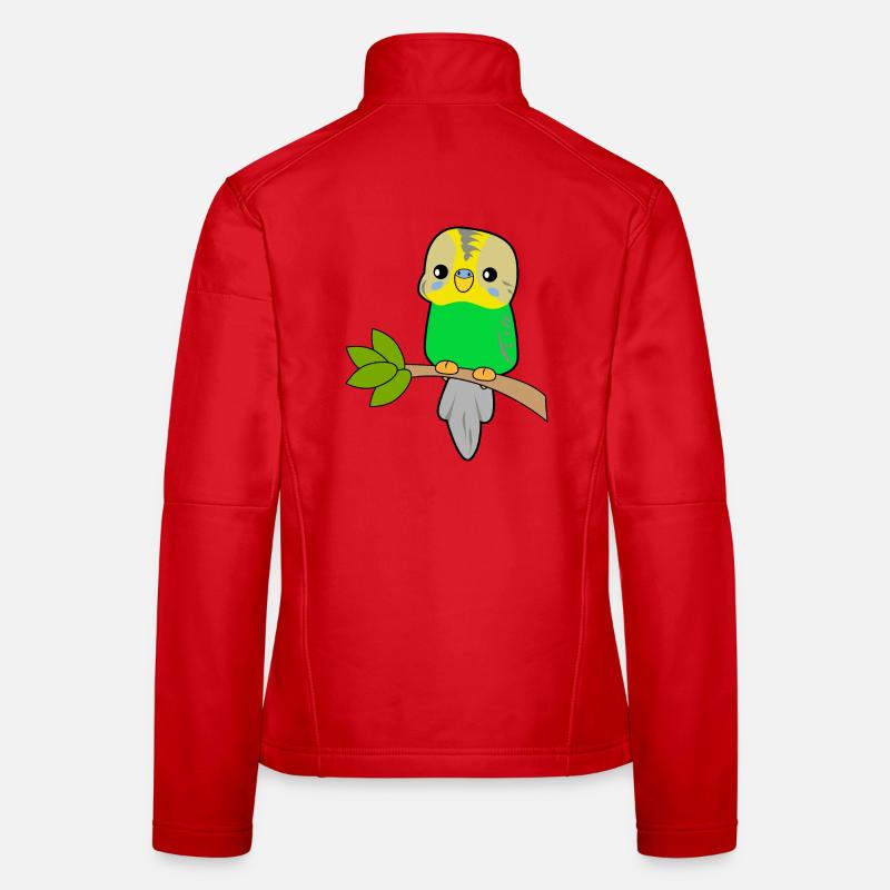 Perroquet budgerigar Veste en tissu softshell Femme