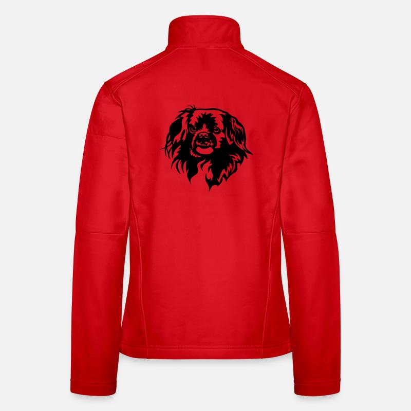 Tibetan Spaniel Head Women's Softshell Jacket