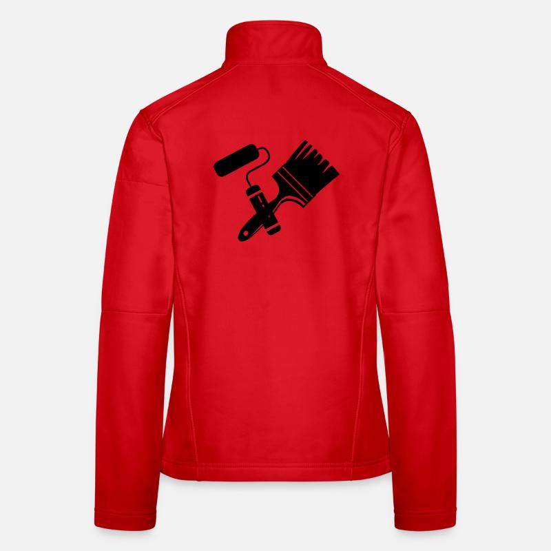 Tool painter roller and brush logo Women's Softshell Jacket