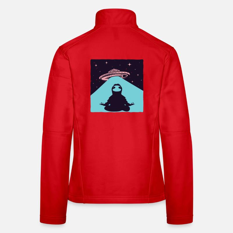 Maître de Yoga de l’Espace avec Disque Planétaire Veste en tissu softshell Femme