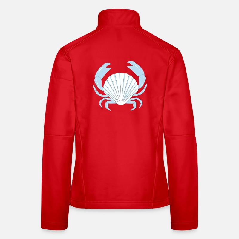 Crabe bleu Veste en tissu softshell Femme