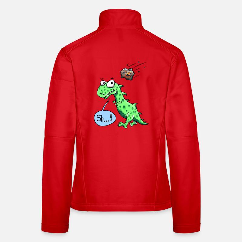 Dino mit Meteorit Frauen Softshelljacke