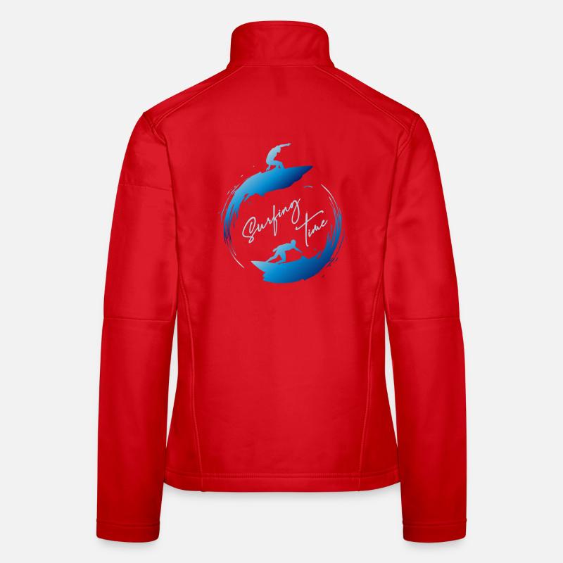 Surf, temps de surf Veste en tissu softshell Femme