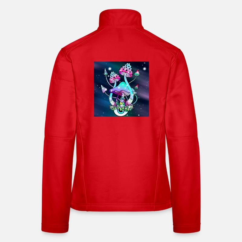 Magic Mushrooms Space art Women's Softshell Jacket