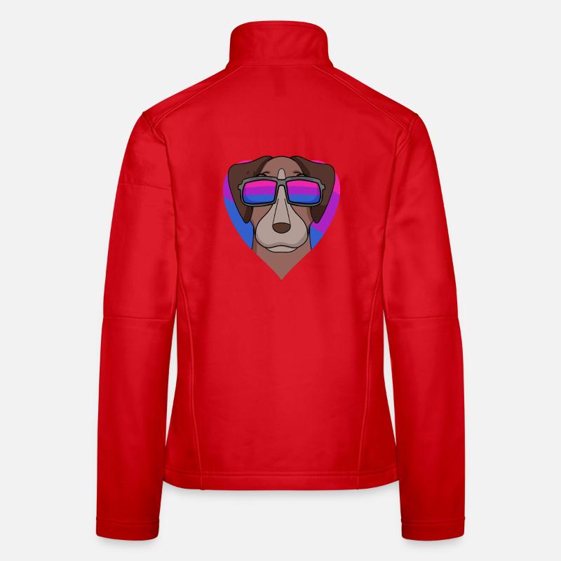 Bisexuell Pointer Hund - Hund mit Brille Frauen Softshelljacke