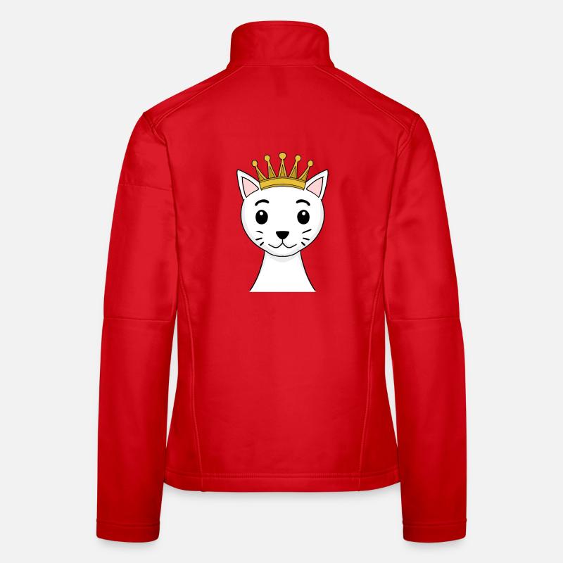 Katze mit Krone - Türkisch Angora mit Krone Frauen Softshelljacke