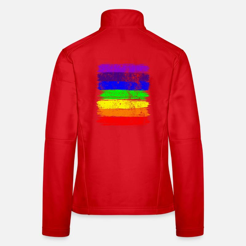 Rayures Vivid Pride Veste en tissu softshell Femme