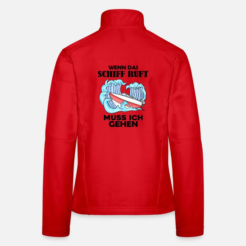 Motorboot Kapitän Boot Boote Seefahrt Geschenk Frauen Softshelljacke