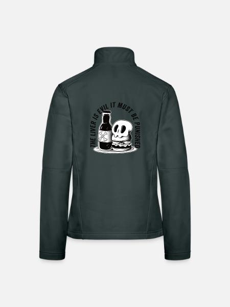 The liver is evil and is punished - Women's Softshell Jacket - red - Back