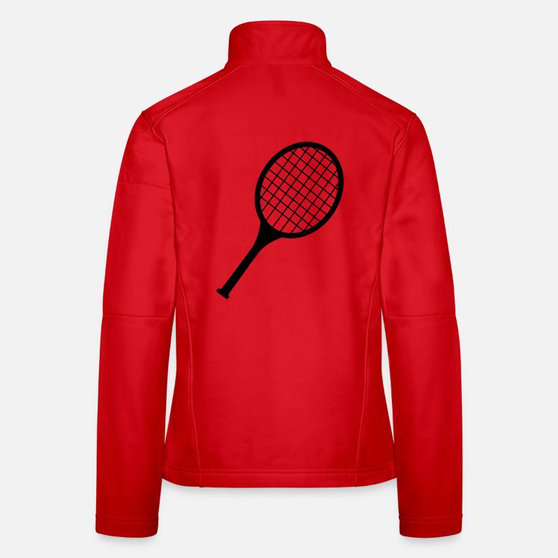 Badmintonschläger-Logo Frauen Softshelljacke