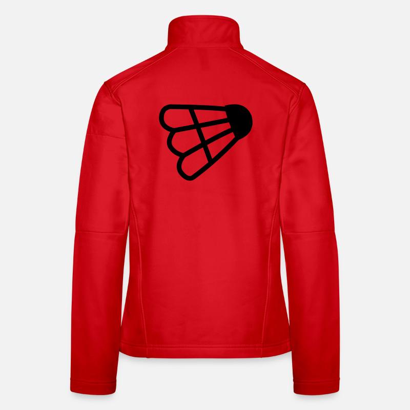 Badminton simple shuttle logo Women's Softshell Jacket