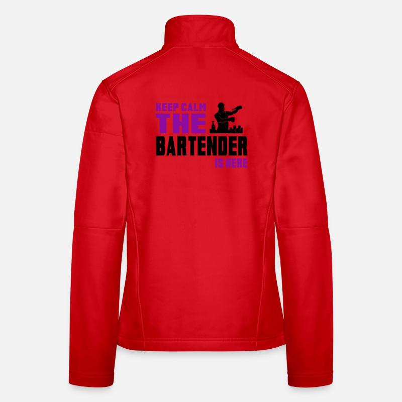 Keep calm bartender design Women's Softshell Jacket