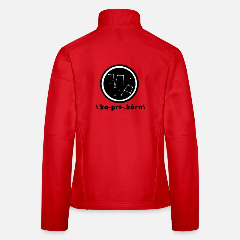 Constellation Capricorne Ciel Céleste Galaxie Veste en tissu softshell Femme
