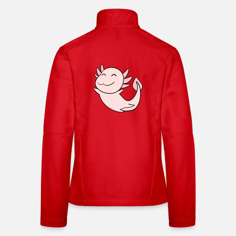 Süßes Axolotl Rosa Frauen Softshelljacke