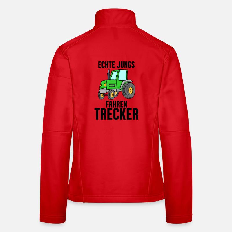 Trecker Bauer Landwirt Traktor Junge Geschenk Frauen Softshelljacke