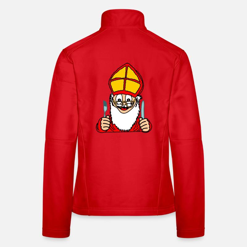 Sinterklaas with knife and fork Women's Softshell Jacket