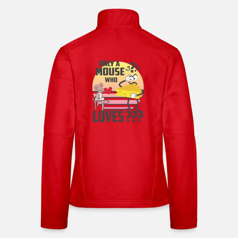 Juste une souris qui aime le fromage Veste en tissu softshell Femme