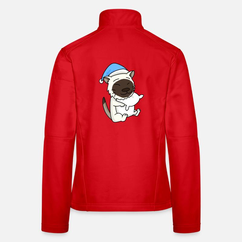 Chat race de chat Birmanie Veste en tissu softshell Femme