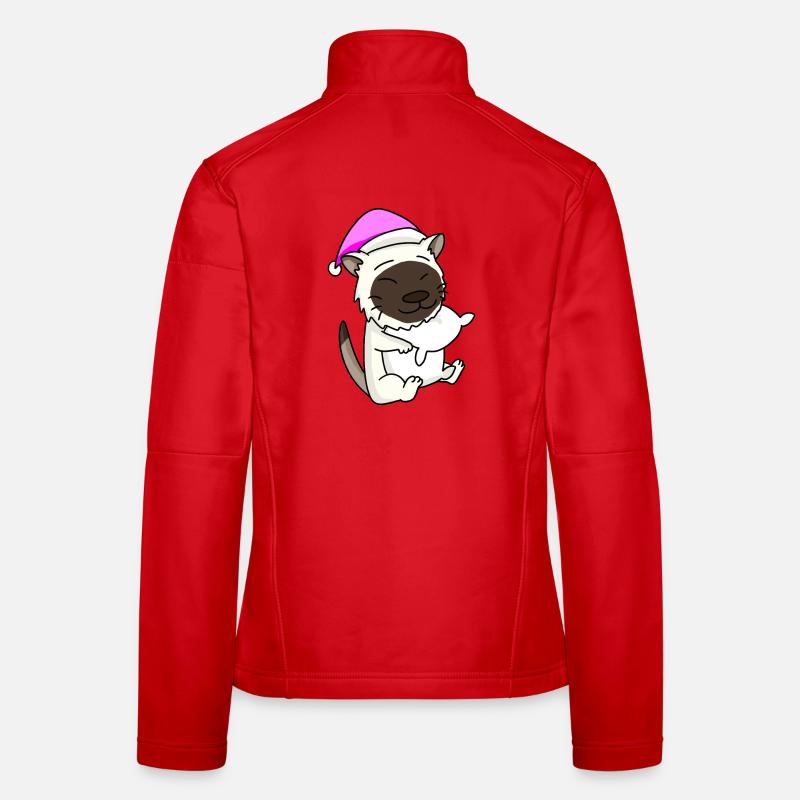 Chat race de chat Birmanie Veste en tissu softshell Femme