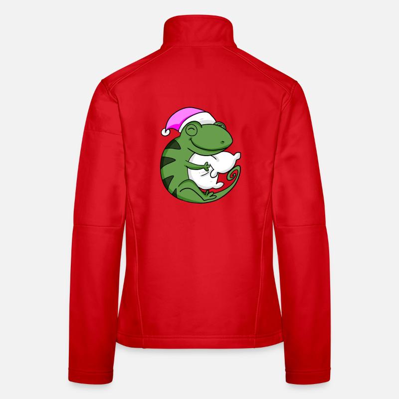 Caméléon avec oreiller et bonnet de couchage Veste en tissu softshell Femme
