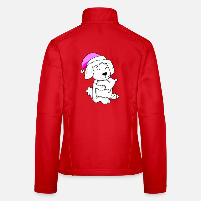Chien Race Caniche Veste en tissu softshell Femme