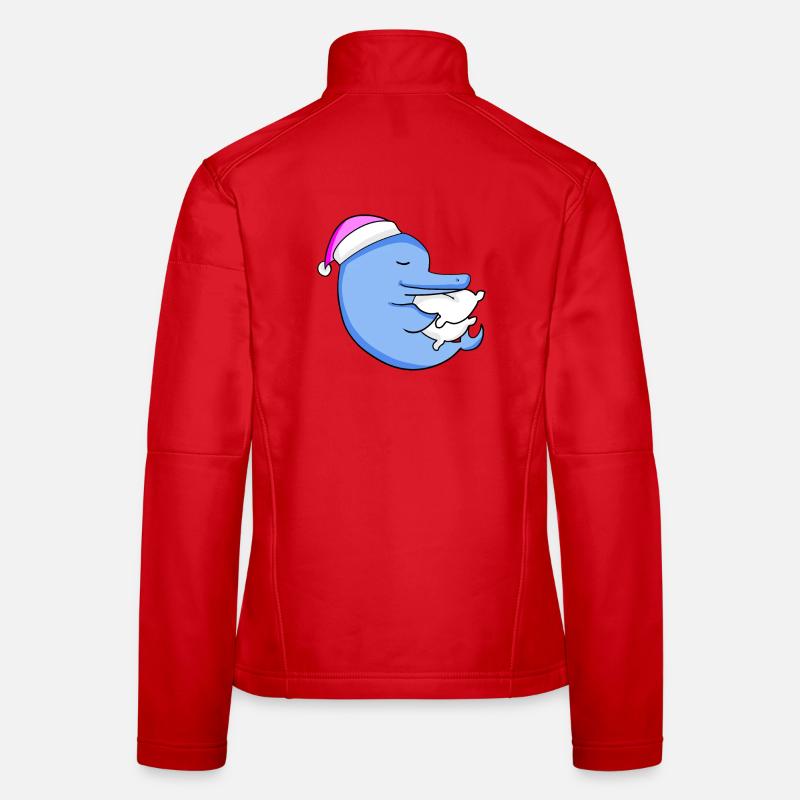 Dauphin avec oreiller et bonnet de couchage Veste en tissu softshell Femme