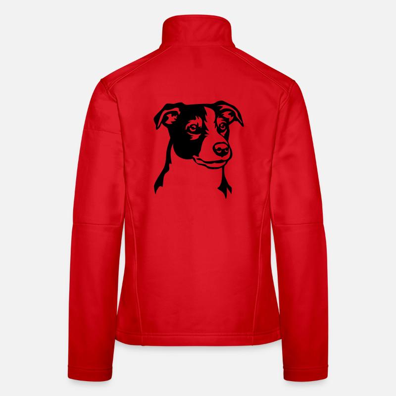 Jack Russell Terrier Kopf - Frauen Softshelljacke - Rot