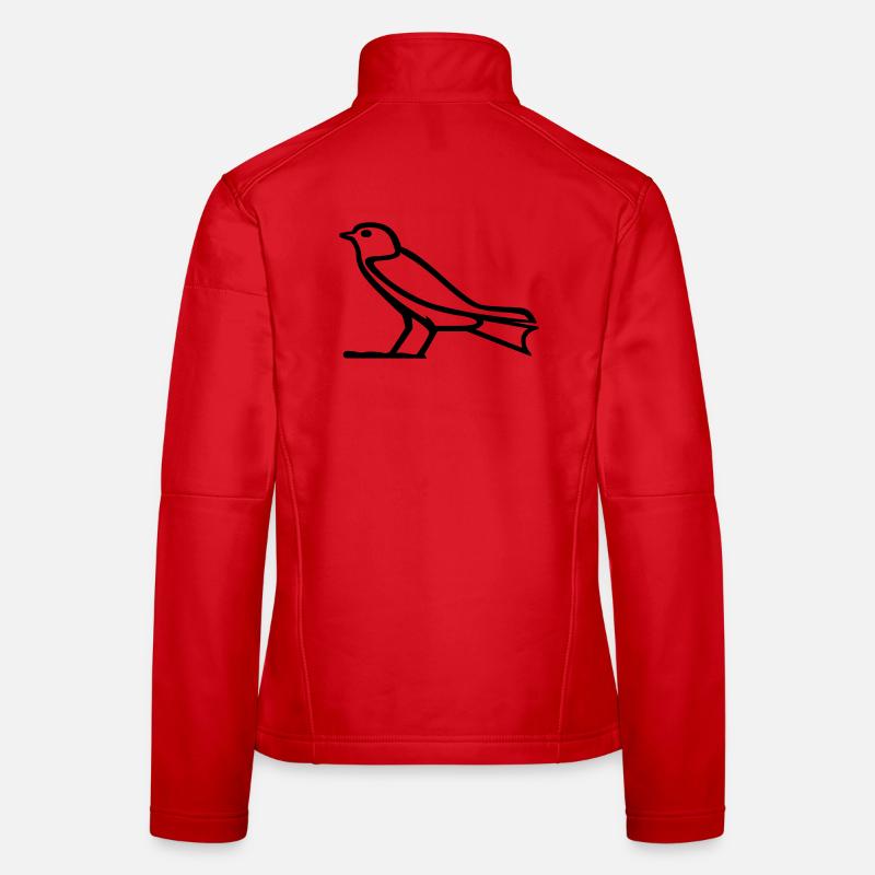 Vogel-Hieroglyphe Frauen Softshelljacke
