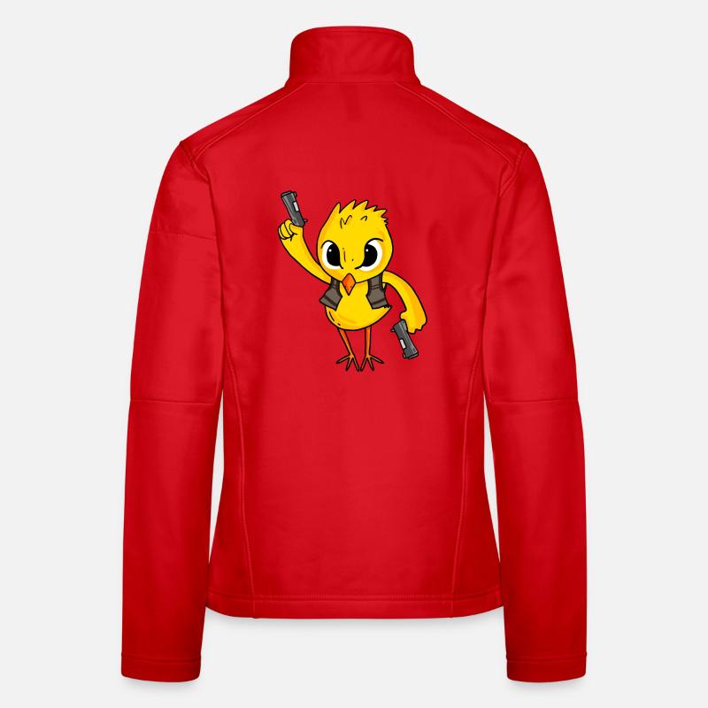 Küken mit Pistole Frauen Softshelljacke