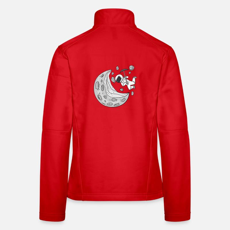 Astronaut Moon Crescent Women's Softshell Jacket