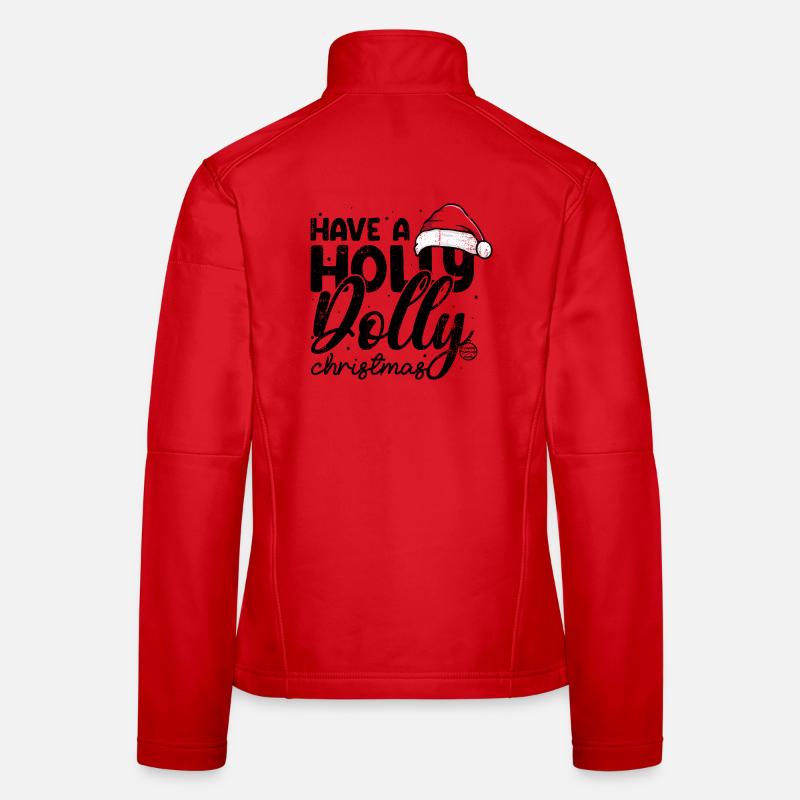 Weihnachtsmann Hut Script Urlaub T-Shirt Frauen Softshelljacke