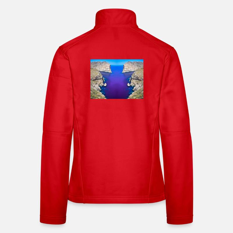 Mallorca Cap Formentor Verfremdung V.1 - Frauen Softshelljacke - Rot