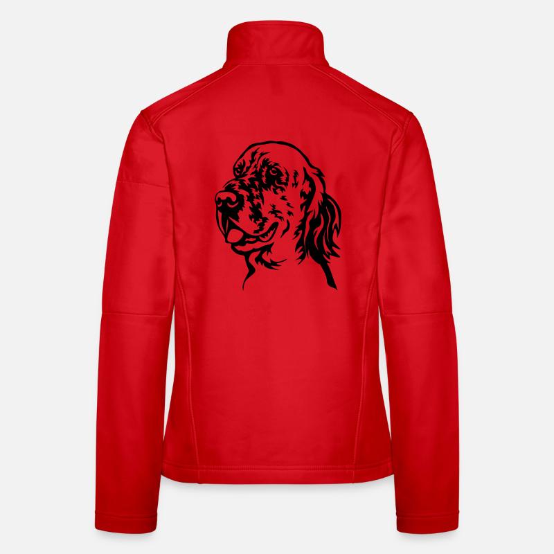 English Setter Head Women's Softshell Jacket